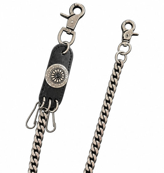 LEATHER CUBAN BELT CHAIN
