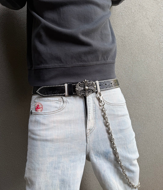CROSS BUCKLE BELT