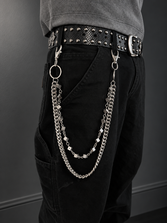 DOUBLE DICE CHAIN BELT