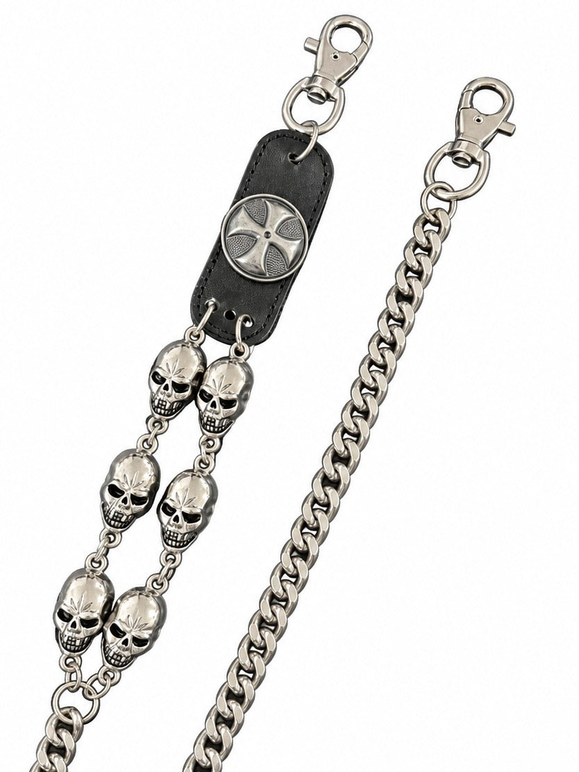 SKULL CROSS CHAIN BELT