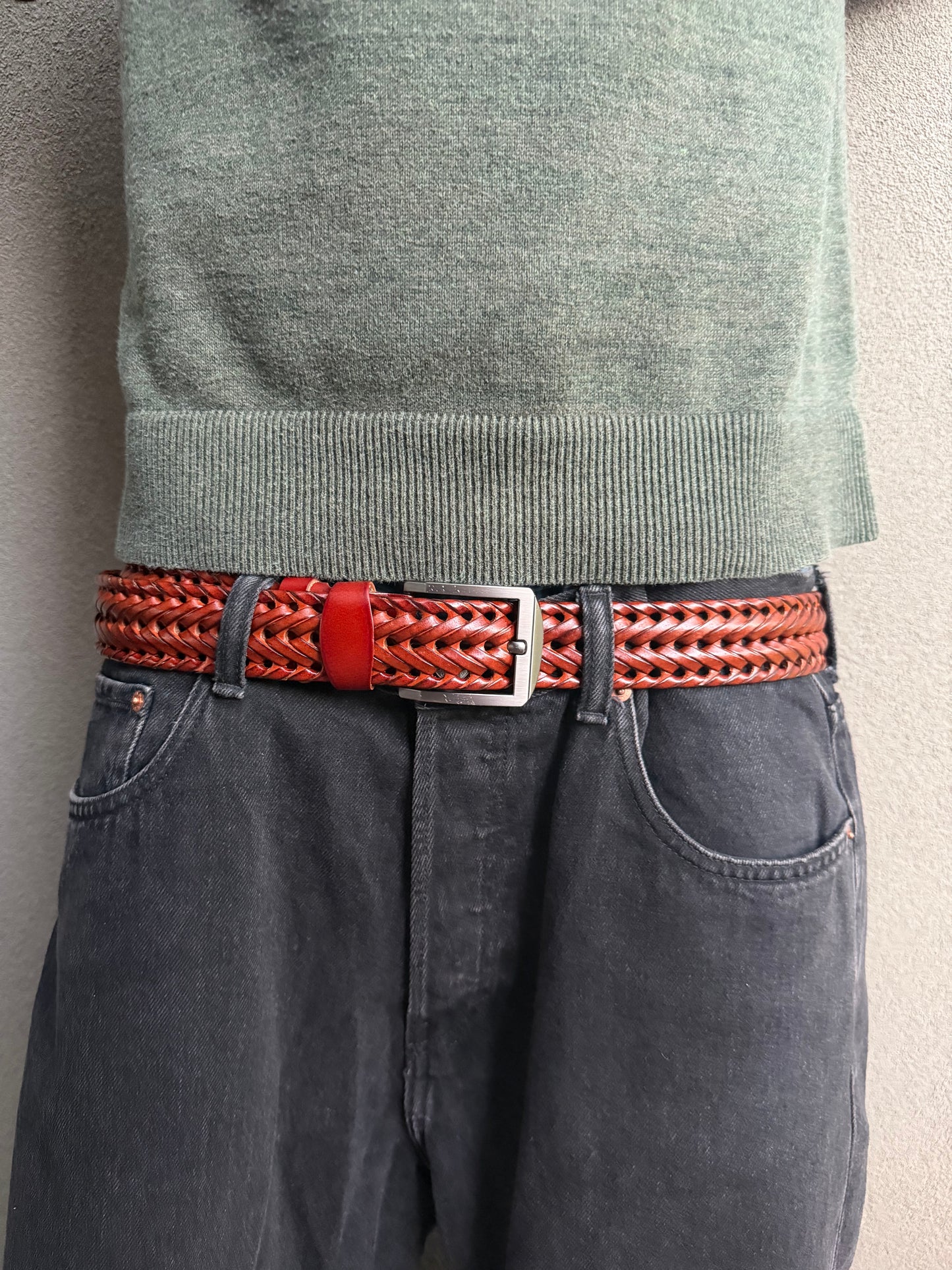WOVEN LEATHER BELT