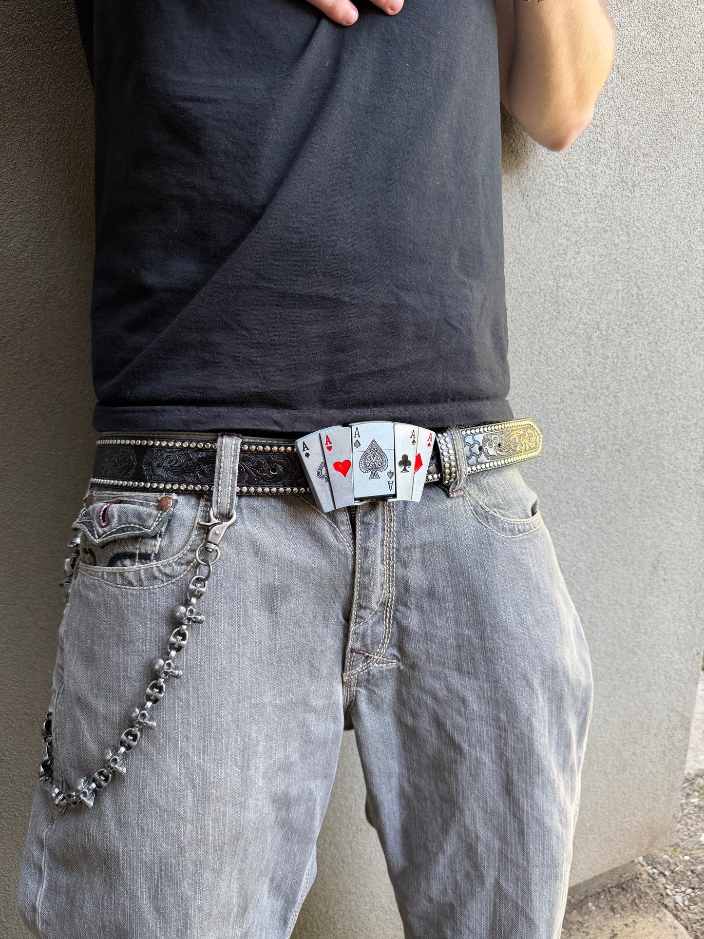 CRIMSON CARDS LIGHTER BELT