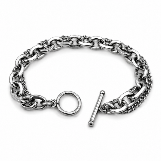 DOUBLE LAYER CHAIN BRACELET