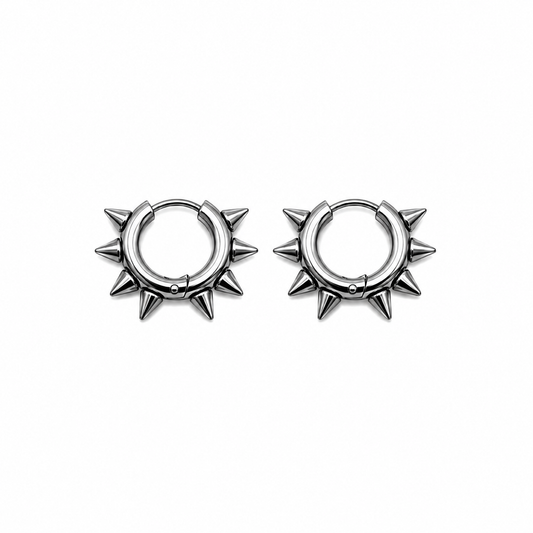 SPIKED HOOP EARRINGS