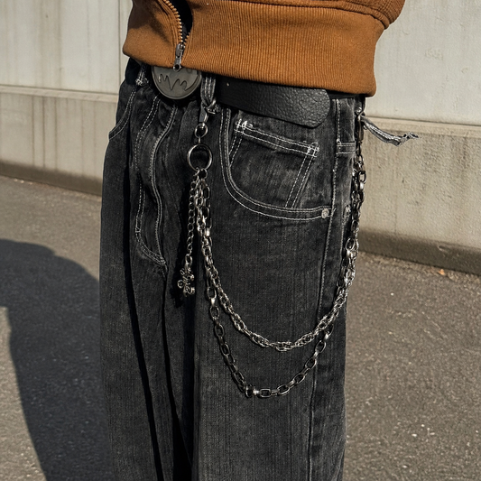 FLEUR DE LIS DOUBLE CHAIN BELT