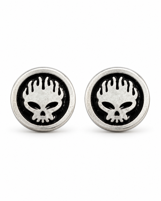 FLAME SKULL EARRINGS