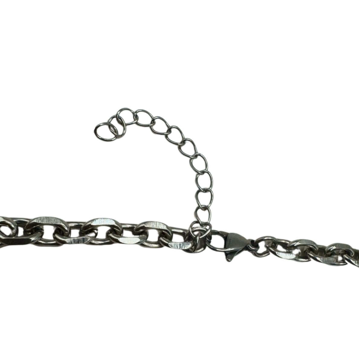 SILVER EMERALD LINK CHAIN