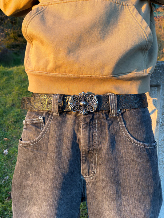 CROSS BUCKLE BELT