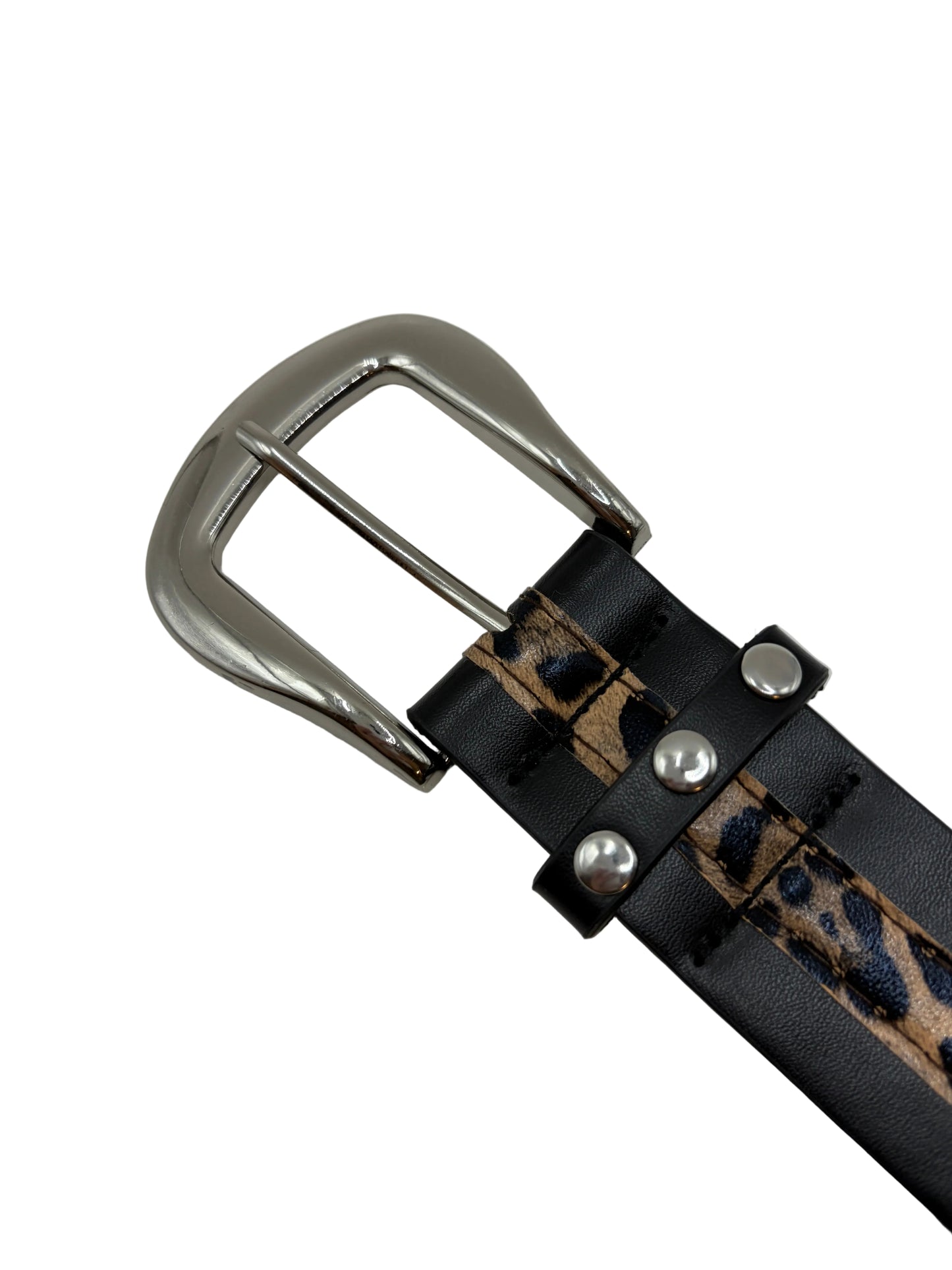 STUDDED CHEETAH BELT