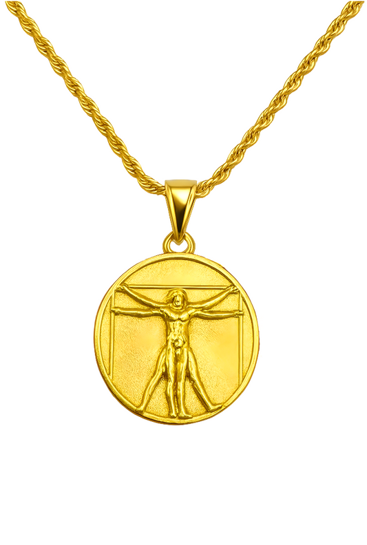 VITRUVIAN MAN NECKLACE