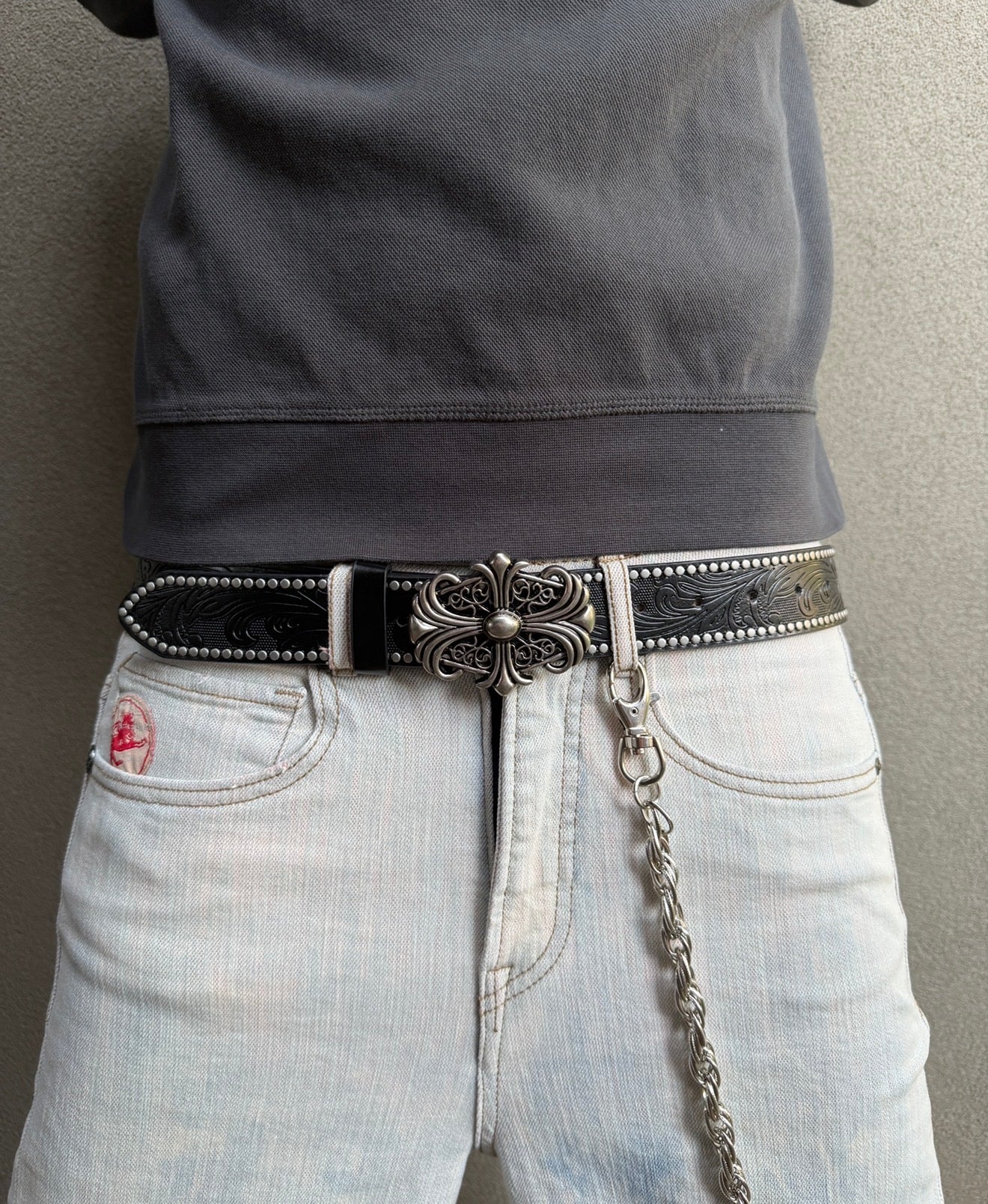 CROSS BUCKLE BELT