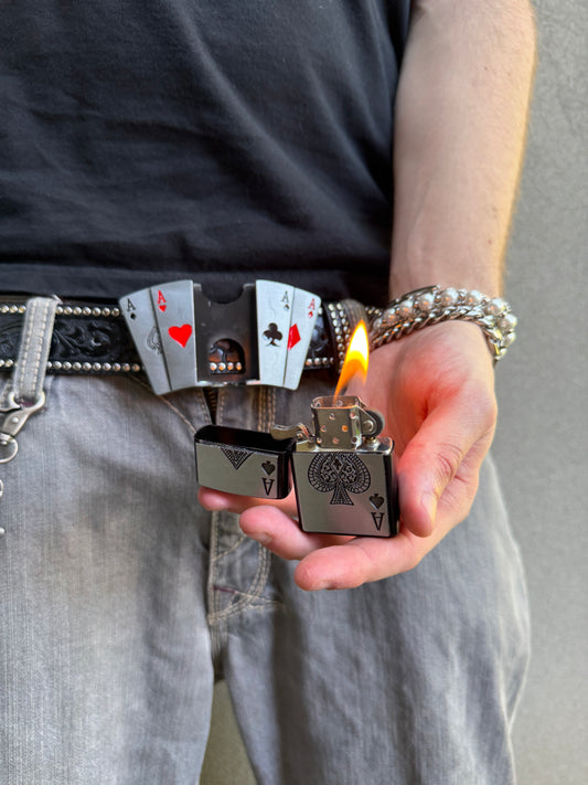 CRIMSON CARDS LIGHTER BELT