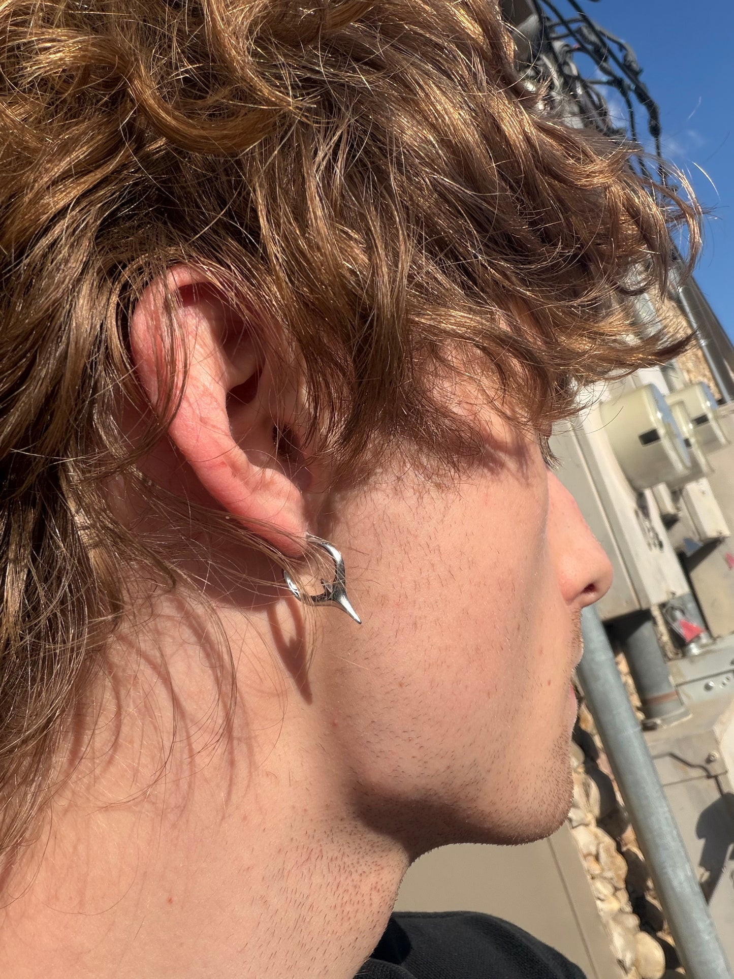 CYBER SPIKE HOOP EARRINGS