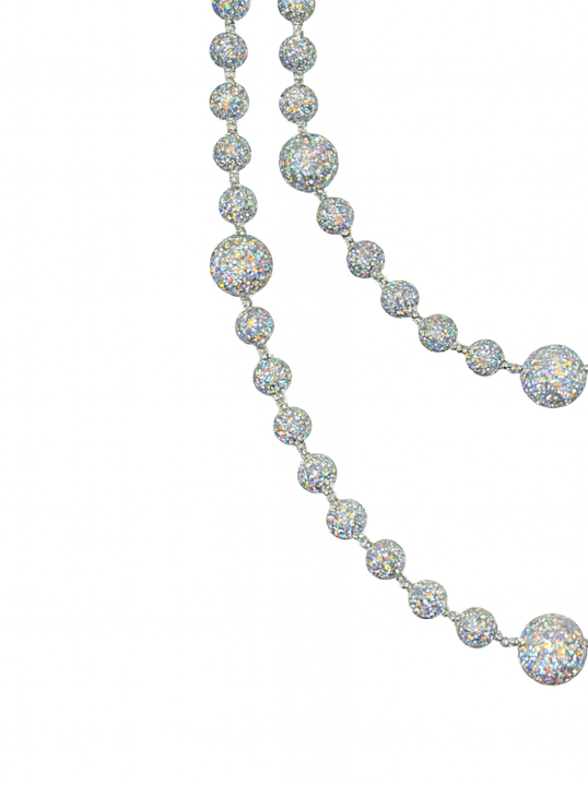 MULTI COLOR BEADED CYSTAL DOUBLE BELT CHAIN