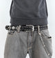 Fleur studded belt
