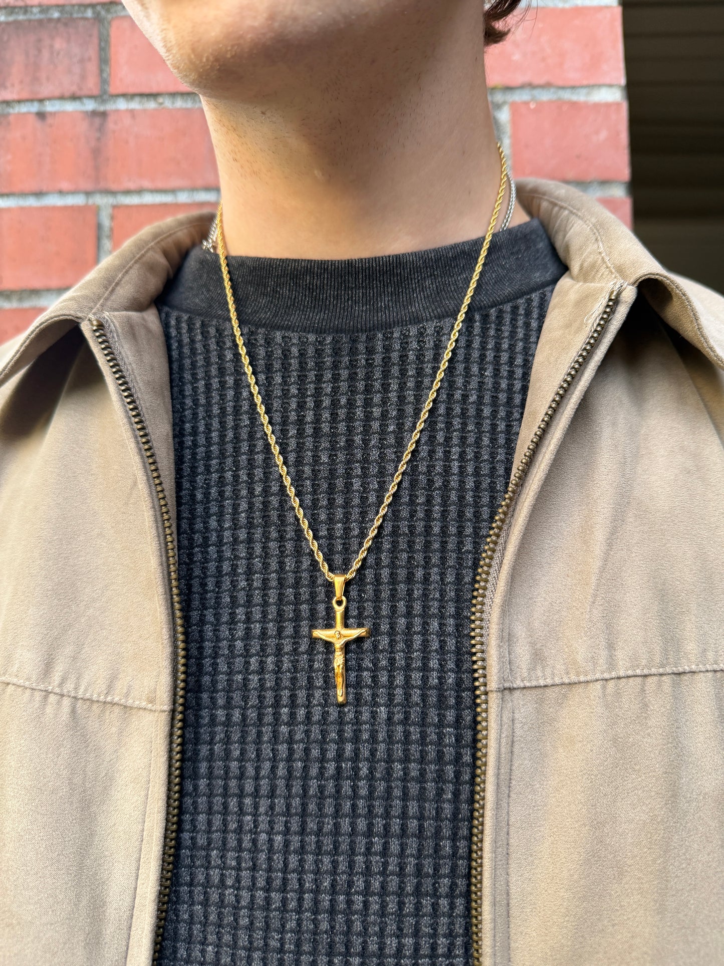 GOLD JESUS CRUCIFIX