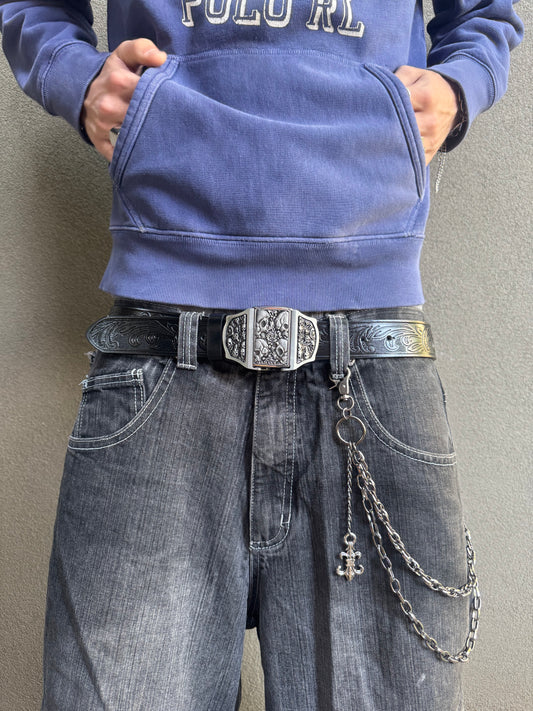 SKULL LIGHTER BELT