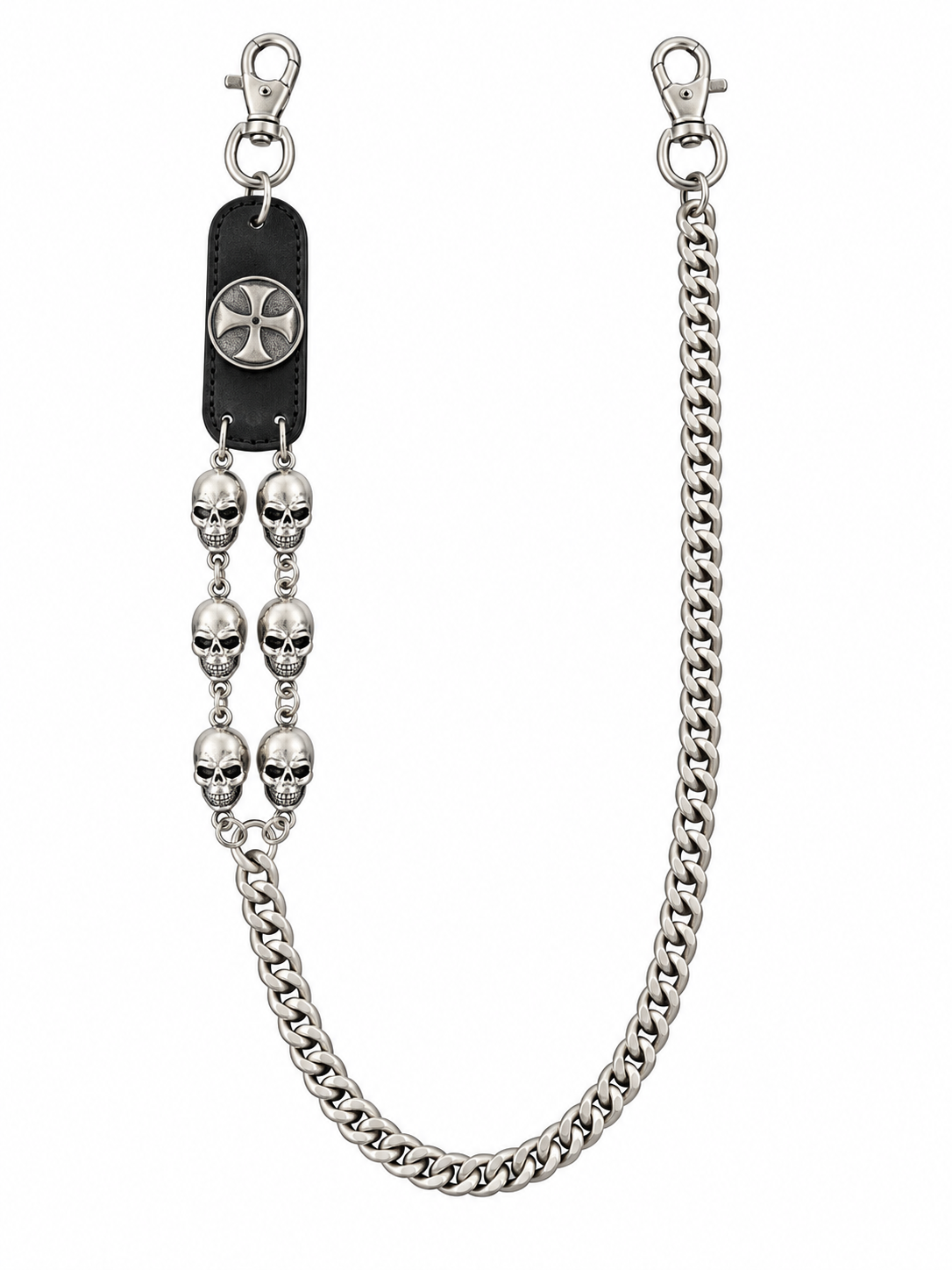 SKULL CROSS CHAIN BELT
