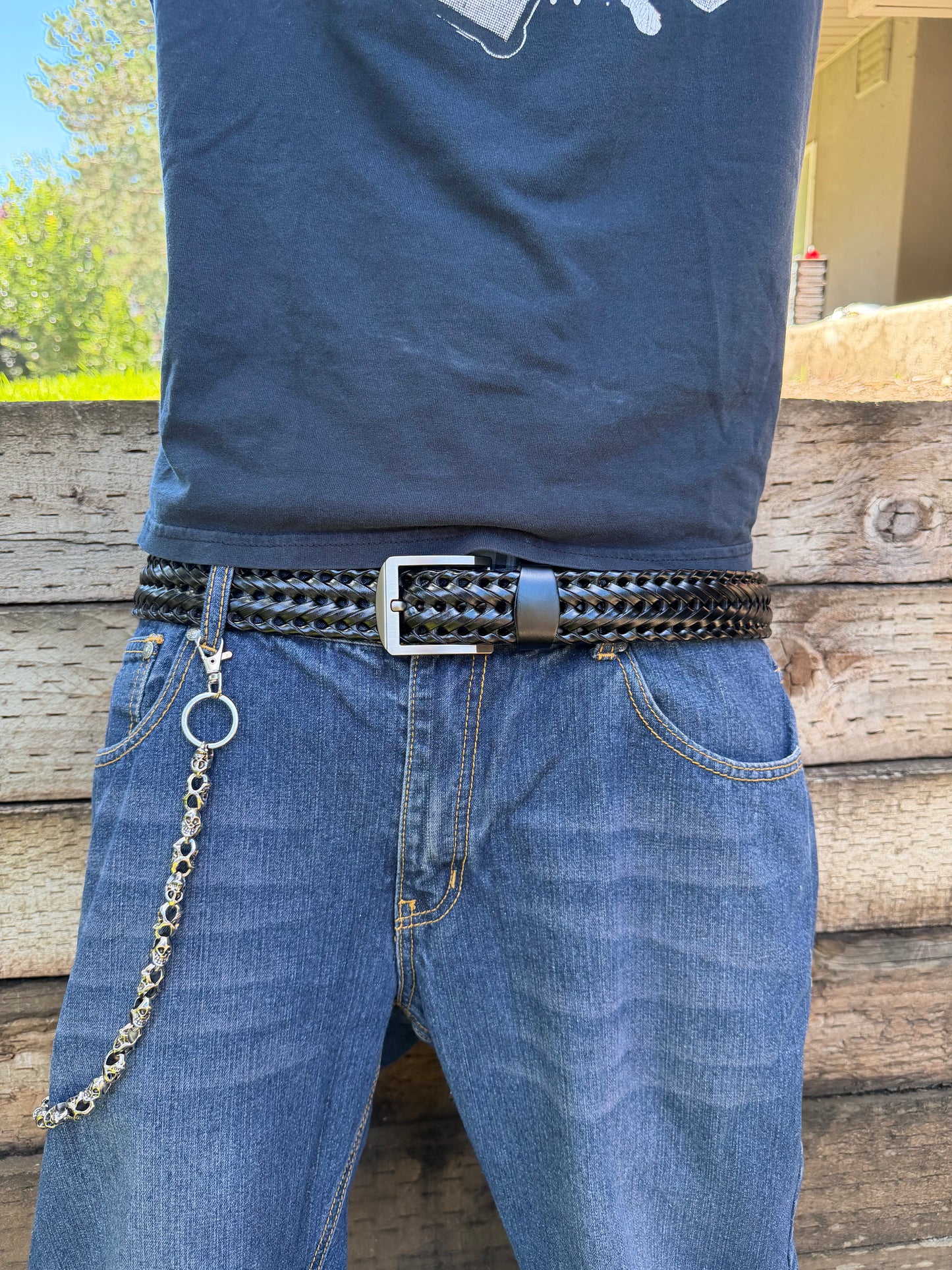 WOVEN LEATHER BELT