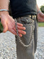 SKULL-BOUND CHAIN BELT