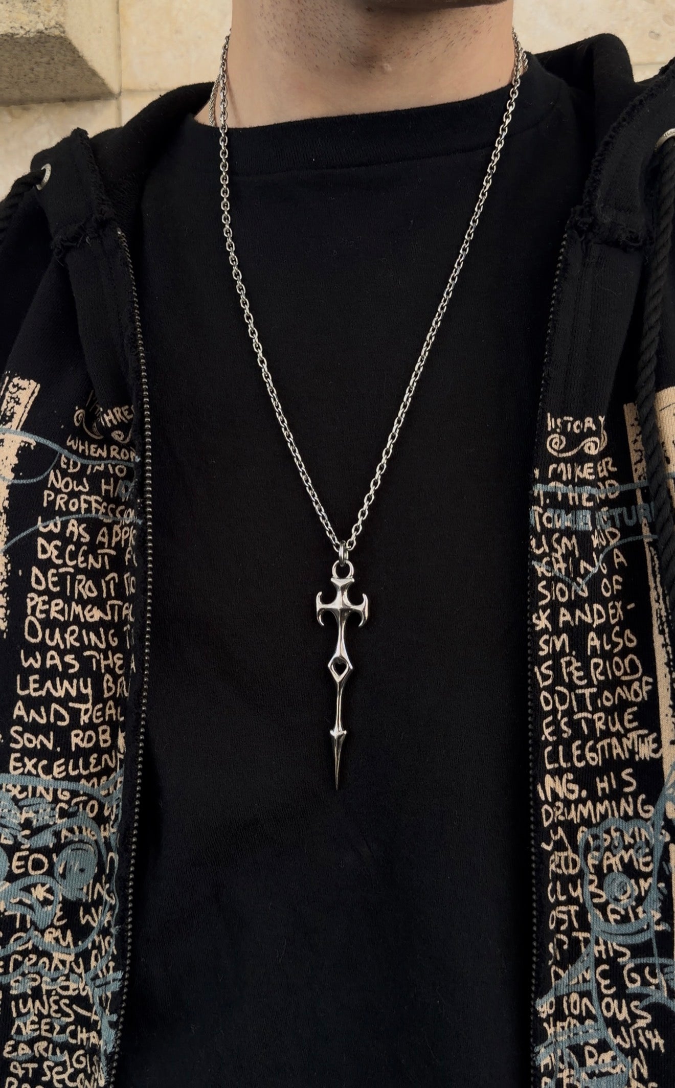 SPIRE CROSS NECKLACE