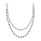 SILVER CHROME DOUBLE CHAIN BELT