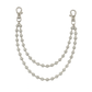WHITED BEADED CYSTAL DOUBLE BELT CHAIN