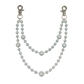 MULTI COLOR BEADED CYSTAL DOUBLE BELT CHAIN