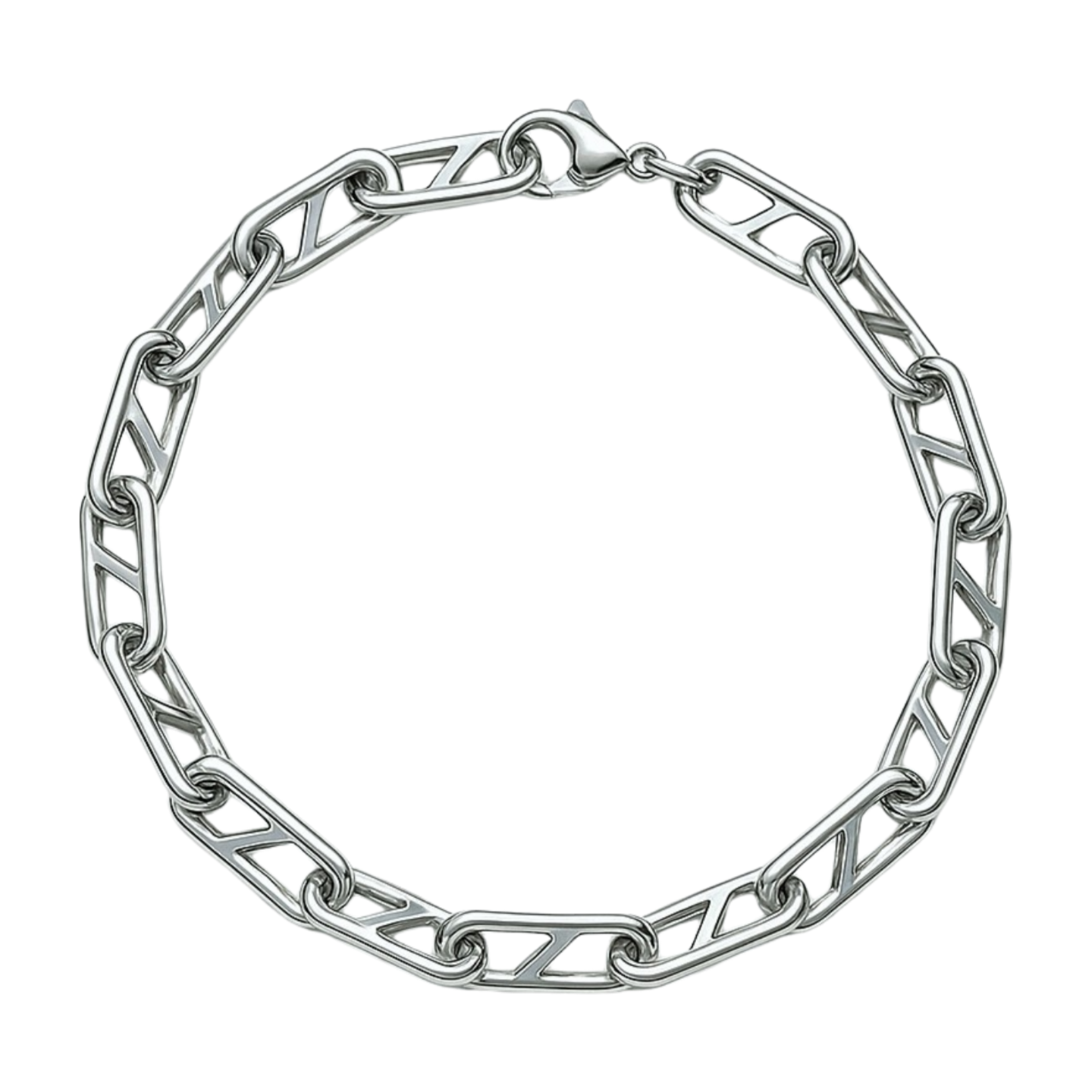 SILVER PAPERCLIP BRACELET