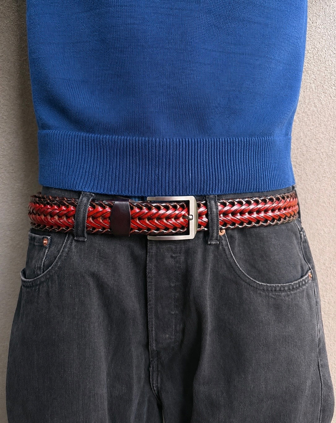 WOVEN LEATHER BELT