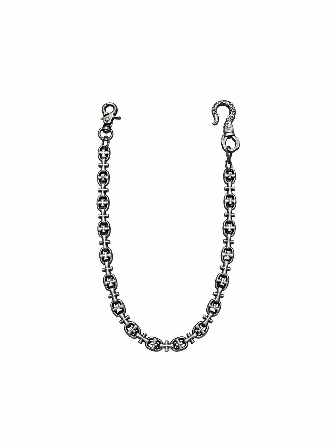 SILVER CROSS CHAIN BELT
