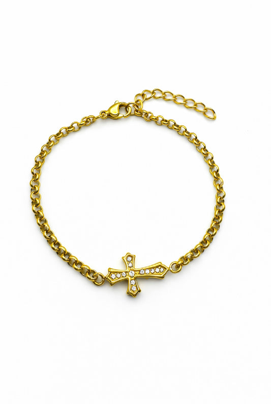 DIAMOND CROSS BRACELET