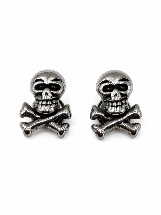 SILVER SKULL EARRINGS