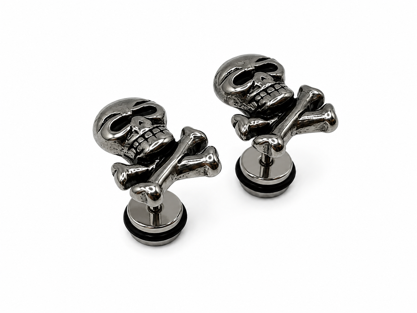 SILVER SKULL EARRINGS