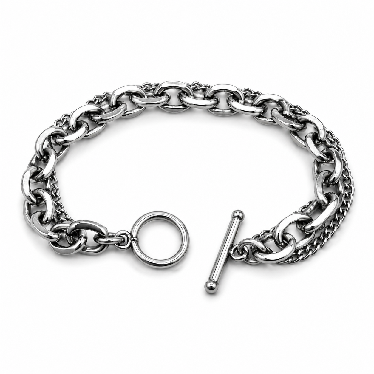 DOUBLE LAYER CHAIN BRACELET