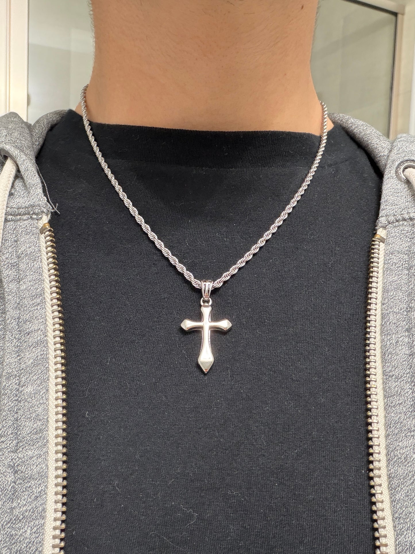 HALO CROSS NECKLACE