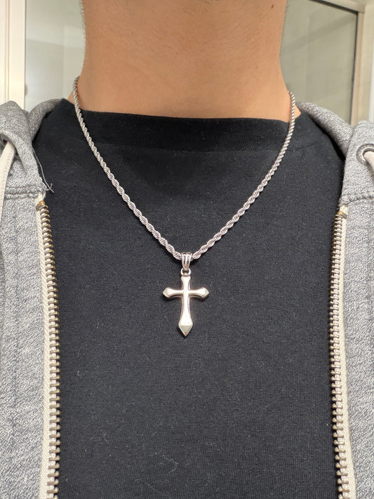 HALO CROSS NECKLACE