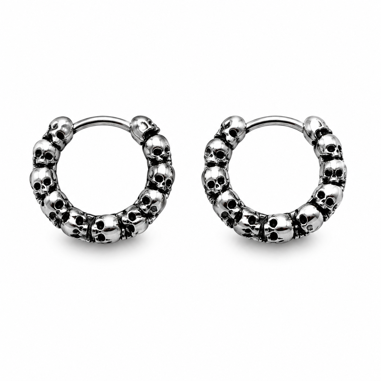 SKULL HOOP EARRINGS