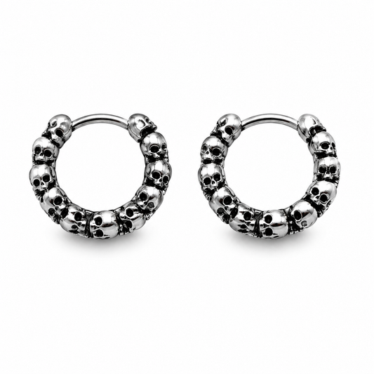 SKULL HOOP EARRINGS