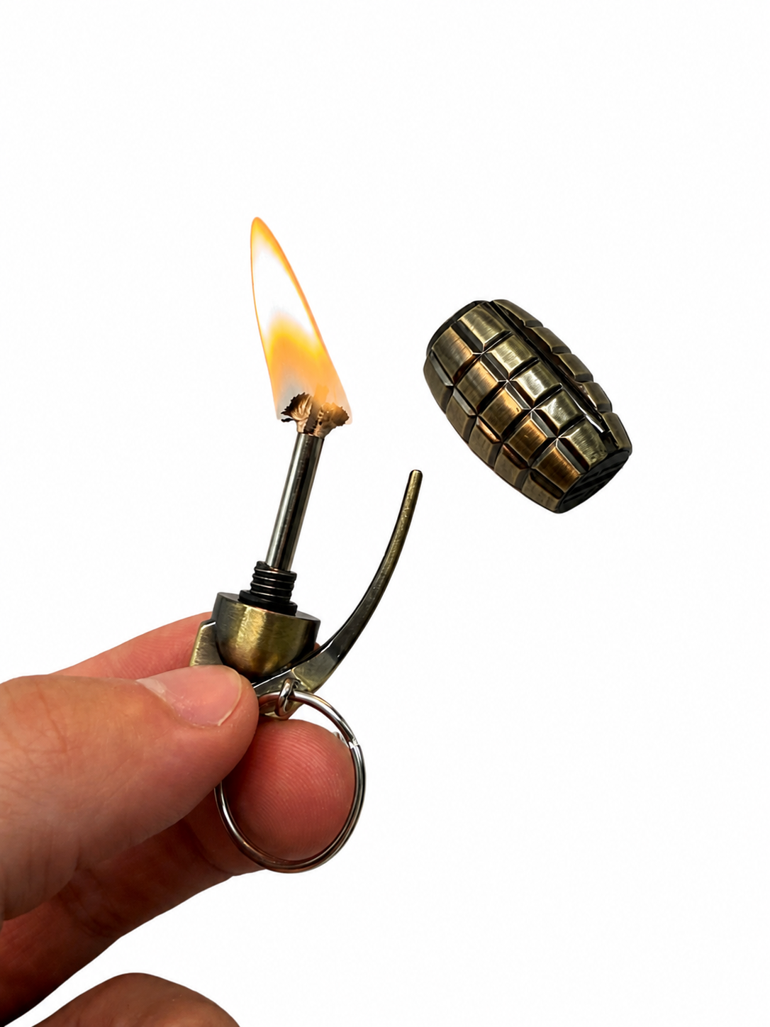 GOLDEN GRENADE KEYCHAIN LIGHTER
