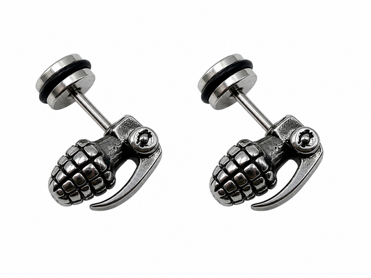 GRENADE STUD EARRINGS