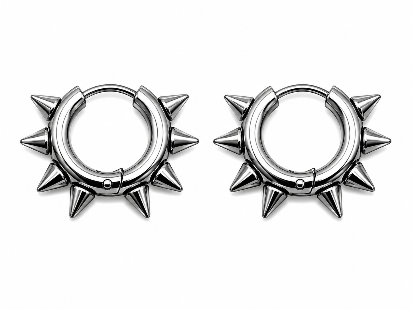 SPIKED HOOP EARRINGS