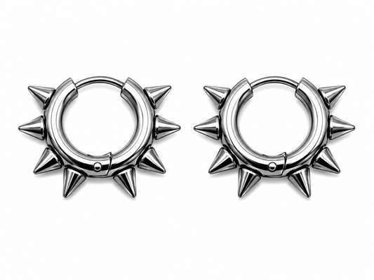 SPIKED HOOP EARRINGS