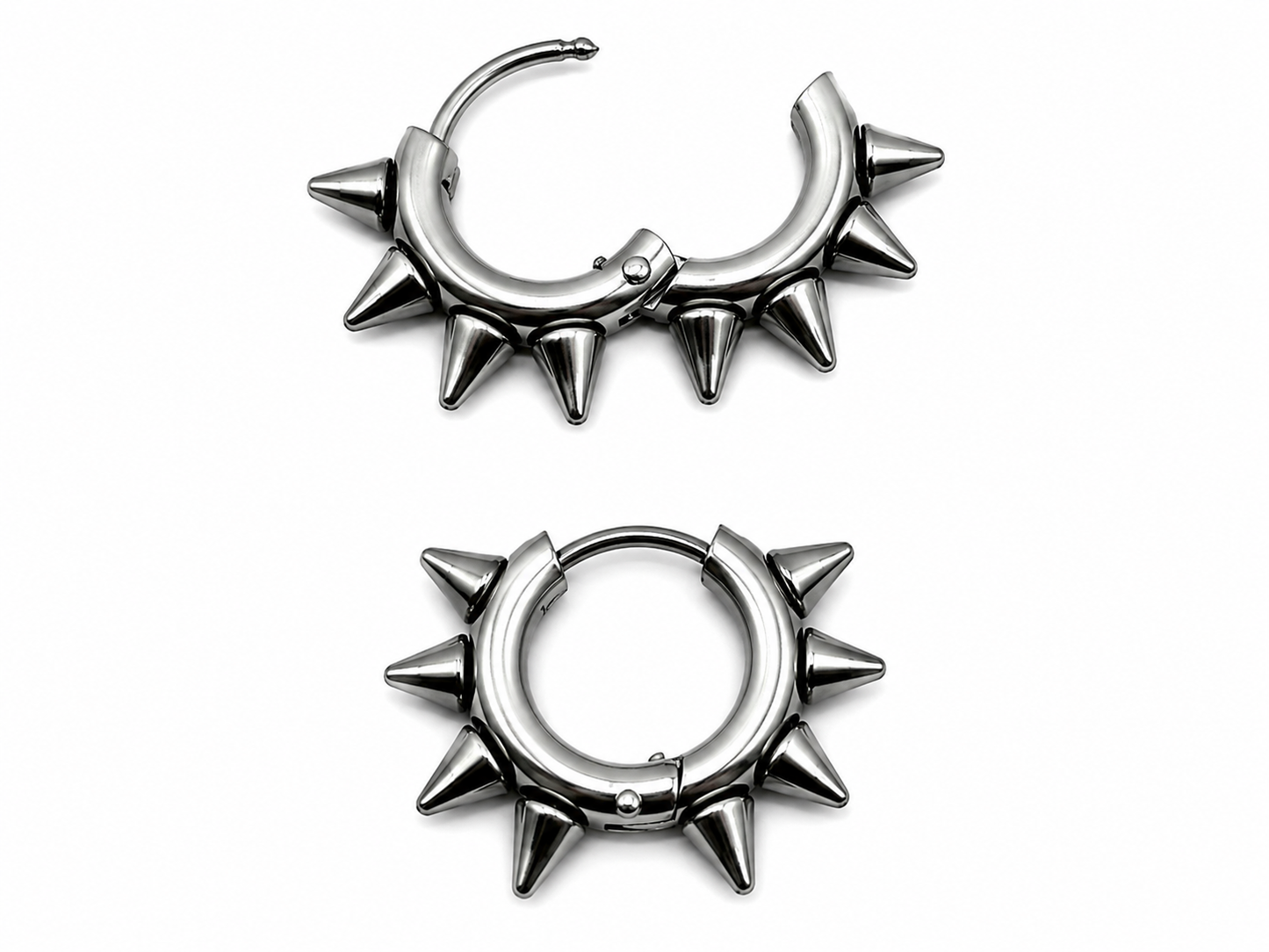 SPIKED HOOP EARRINGS