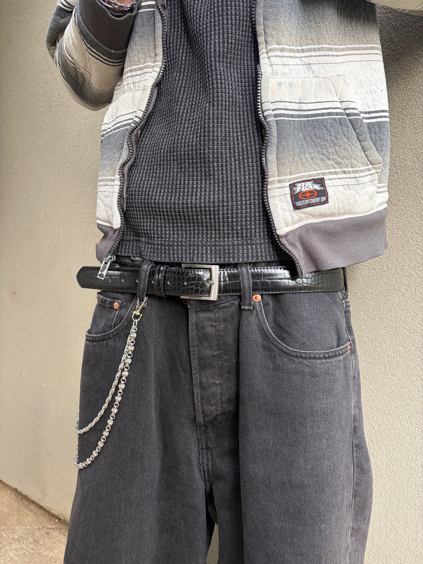 LEATHER CROCODILE BELT