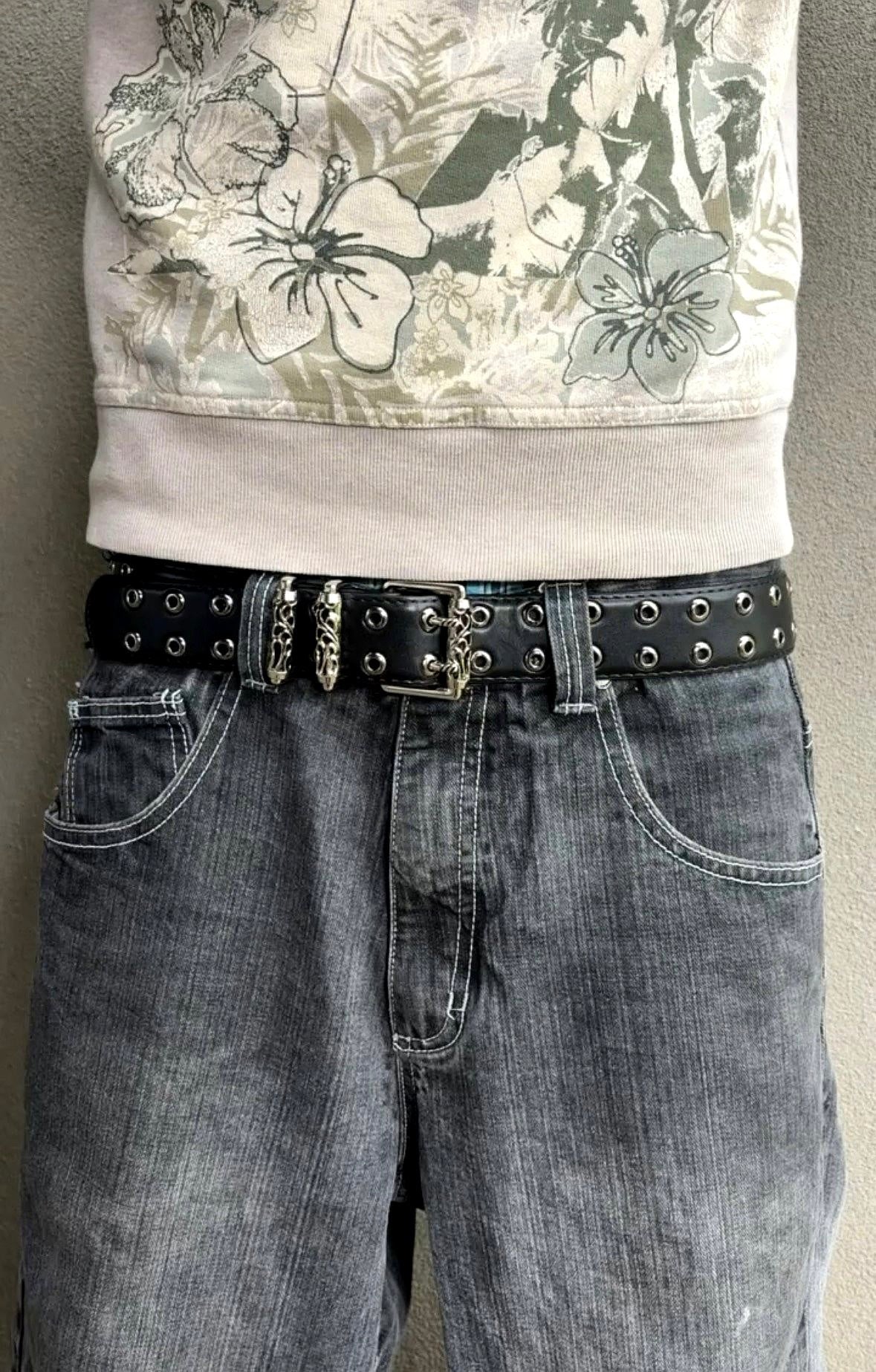 DOUBLE STUDDED BELT