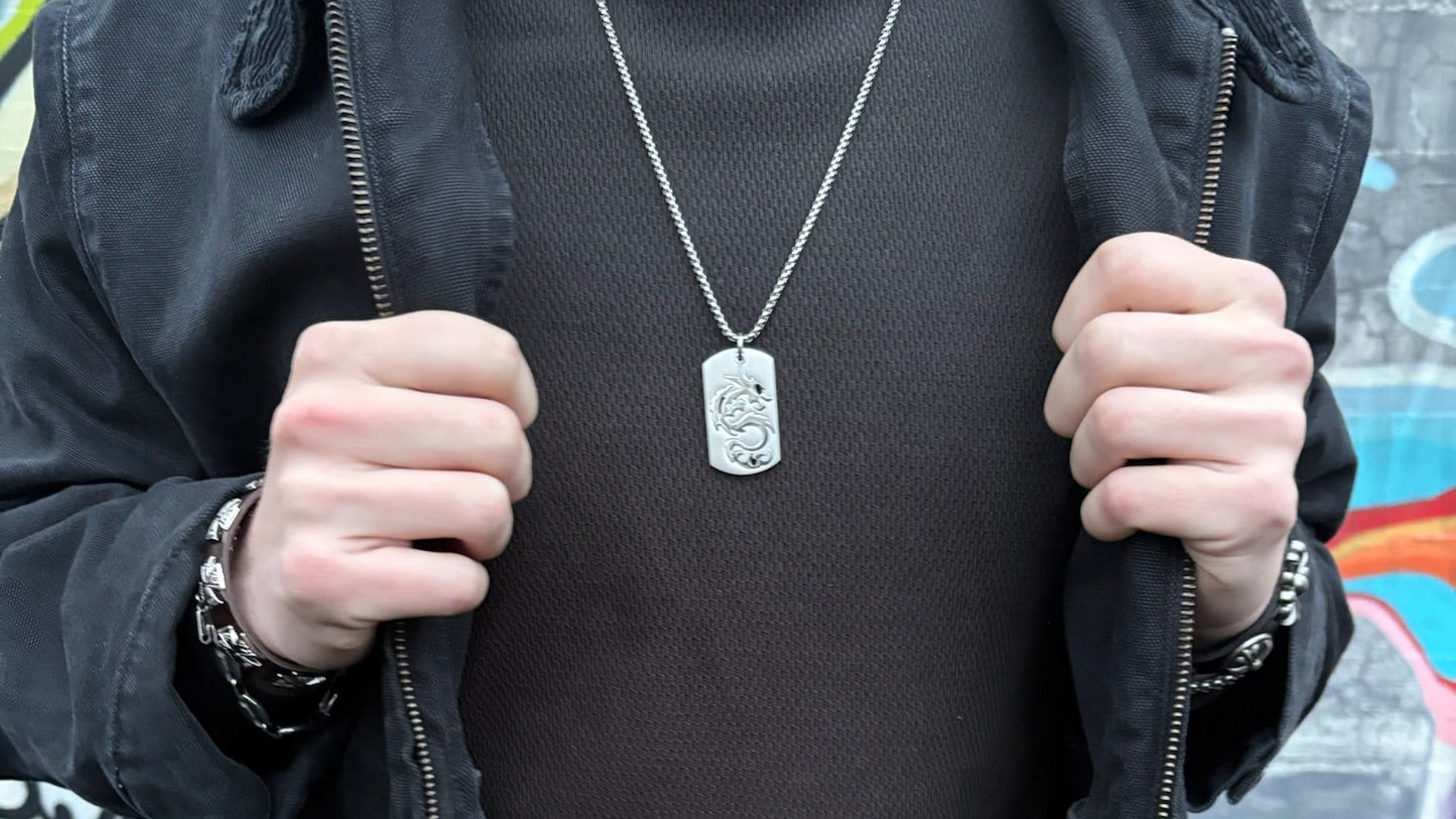 DRAGON TAG NECKLACE