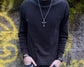 SILVER CHROME CROSS NECKLACE
