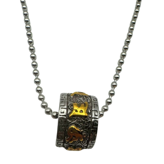 SILVER ANCIENT SCROLL PENDANT