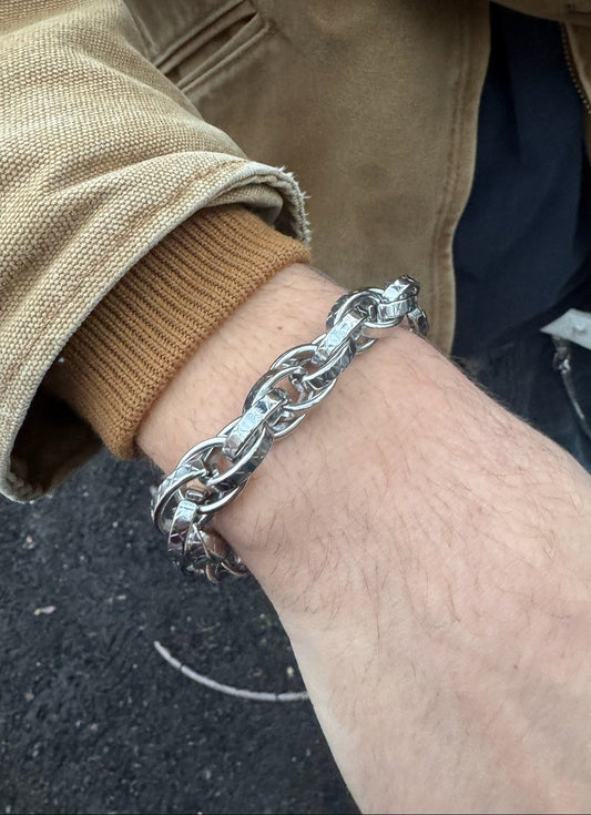 SILVER CHUNKY LINK BRACELET